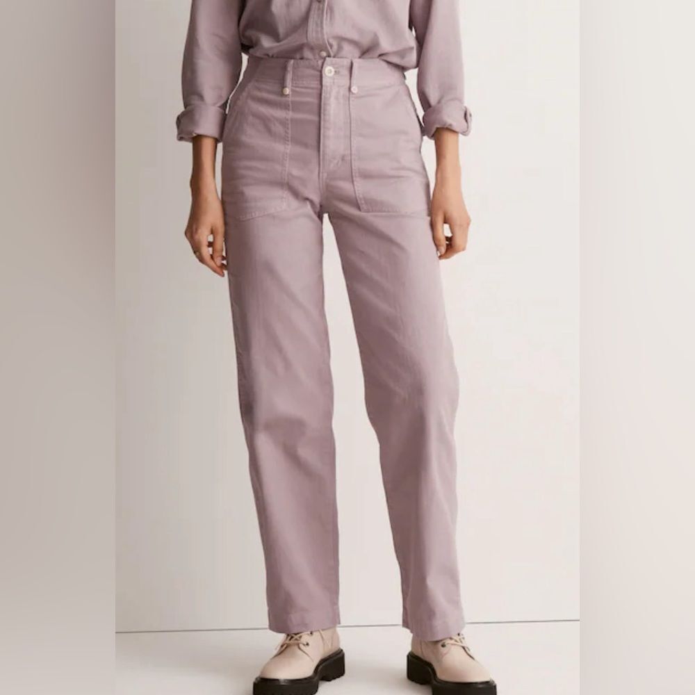 Madewell the perfect vintage wide leg utility pant grape